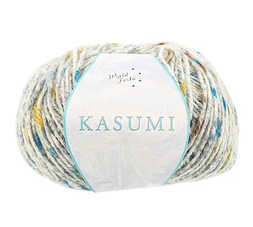 ユザワヤ(Yuzawaya) Kasumi Yarn, Light Worsted Weight, Color 8