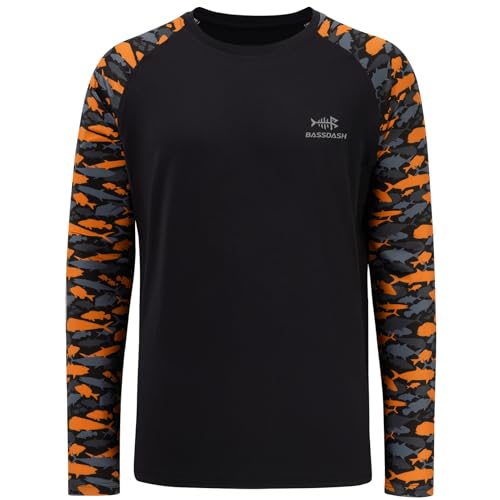 BASSDASH UPF 50 Fishing Tee for Men Camo Long Sleeve Shirt Quick Dry Sweatshirts3