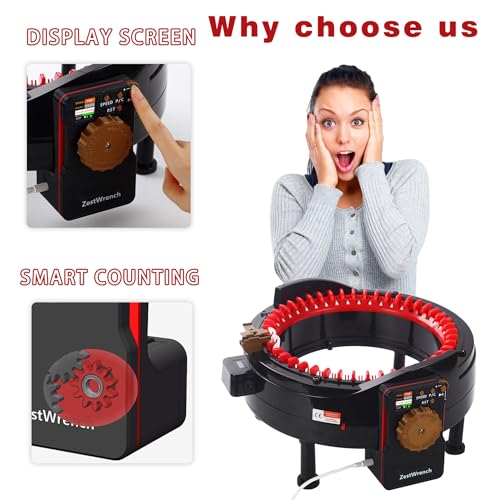 ZestWrench Adaptador de máquina de tricô avançado que economiza trabalho, adaptador elétrico de velo