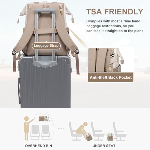 Image of PALAY Backpacks for Women 15.6 Inch Work Laptop Teacher Nurse Backpack Purse Waterproof Travel Computer Bag for Women