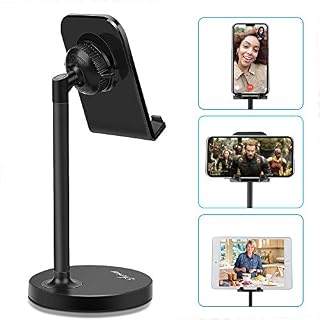 AONKEY Adjustable Cell Phone Stand, Desk Cellphone Holder Compatible with iPhone Xs Max