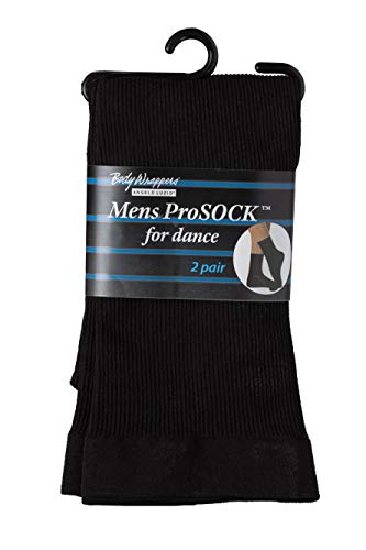 Body Wrappers Dance Socks 2 Pack - Black One Size- Mens cover