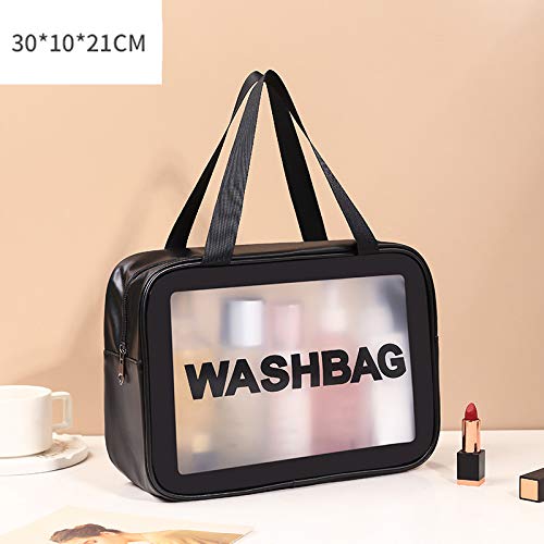 SDLAJOLLA Necessaire transparente, grande capacidade, 3 peças, à prova d'água, bolsa de cosméticos