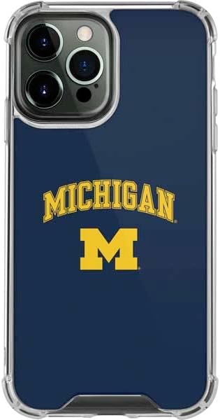 Skinit Clear Phone Case Compatible with iPhone 14 Pro Max - Officially Licensed University of Michigan M Logo Design