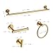 Ntipox Brushed Gold Bathroom Hardware Accessories Set 5 Piece, Stainless Steel Bath Towel Bar Set 24 Inch,Toilet Paper Holder,Towel Ring Holder,Towel Rack Set,Gold Bathroom Accessories Kit