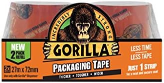 Gorilla Tape Packaging Tape Refill 72mm x 27m (Pack of 2)