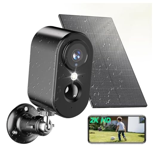 Tical 2K Telecamera Wi-Fi Esterno Senza Fili, Videocamera Sorveglianza Interno Wifi Batteria con Pannello Solare, Visione Notturna a Colori, Rilevazione di Movimento PIR, Audio a 2 Vie, IP66, SD/Cloud