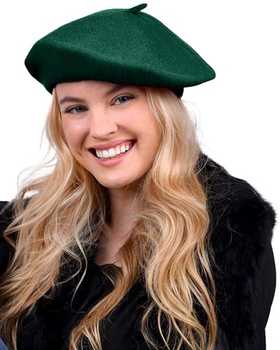 Image of Parquet Solid Color French Beret Hat. Classic French, Casual and Chic Lightweight Cap for Women