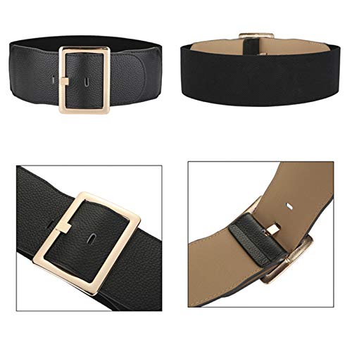 Wide Elastic Belts Women's Stretch Elasticated Wide Belts for Dress Wearing, Coat for Dress2