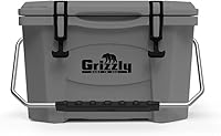 Vista 45 de Grizzly 20 Cooler Cofre de hielo de 20 cuartos de galón duradero con aislamiento rotomoldeado Fabricado en Estados Unidos Garantía de por vida