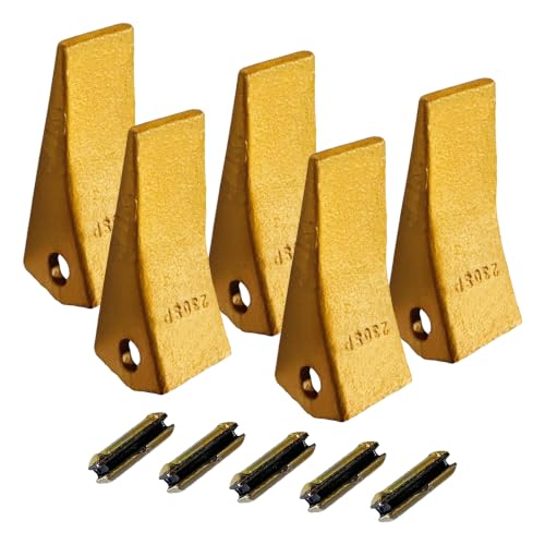 BDI Wear Part 230SP Back-Hoe Bucket Teeth, Excavators Bucket Teeth w/TF23P Flex Pins for 23 &amp; 230 Series Skid Steer loaders and excavators-5PK
