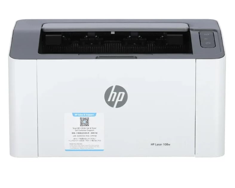 HP 108W Laser Printer Monochrome USB/WiFi Connectivity Laser Technology Manual Duplex 20 ppm Black Print Speed 1200x1200 dpi