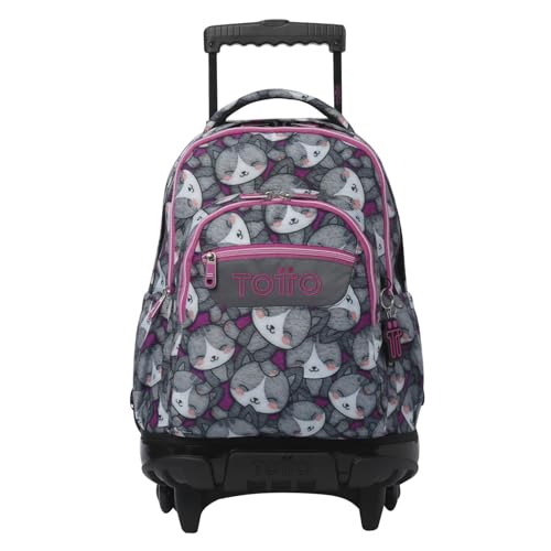 TOTTO - Mochila Escolar con Ruedas,...