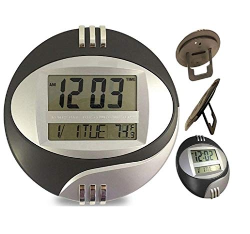 Relógio Digital de Mesa Parede Despertador Cronômetro Temperatura Preto