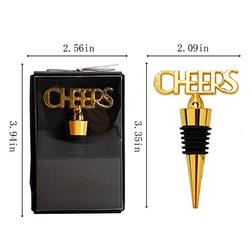 Tokerut Cheers Wine Stopper For Party Supplies Gold Wine Stopper Decorative Cheers Wine Stopper Unique Wine Stoppers Champaign Stoppers Wine Sealer Caps Champagne Preserver Wine Bottle Seal Plug thumb #4