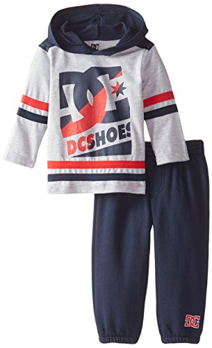 DC Shoes Co Baby Boys' Hoody with Pants, Gray, 12 Months