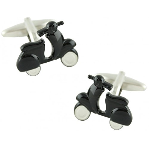 Gemelos moto scooter negra perfectos para lucir en la oficina