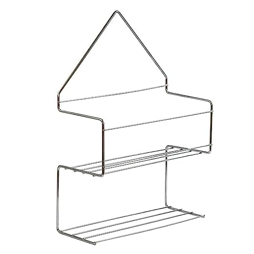 Passerini Porta Shampoo e Sabonete Suporte Duplo de Registro sem Furo Cromado