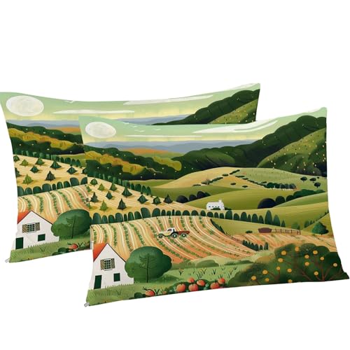 Housse de Couette 200x200 Champ de Blé Douce en Microfibre kK2962 - 5
