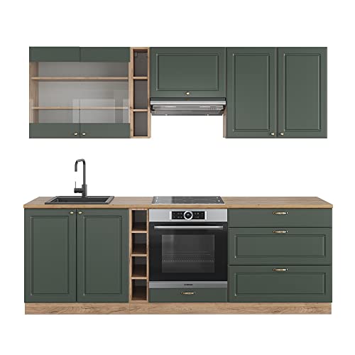 Vicco Cuisine Fame-Line, Chêne Vert et Or/chêne doré, 235cm sans PT, pour Une Extension...