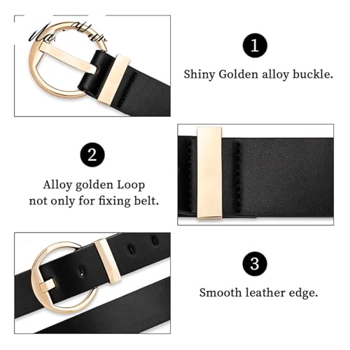 Women's Needle Buckle Wide Waist Belt Thick Imitation Leather Waist Belt Jeans for Women3