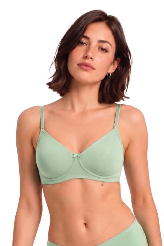 Image of Van Heusen Women's Everyday Cotton Bra|Medium Coverage|Non Padded|Non Wired|Seamless Moulded Cups|Anti Bacterial Tech| Keeps you Fresh|Sweat Absorbent|No Slip Soft Straps|Detachable Straps|Style 11001