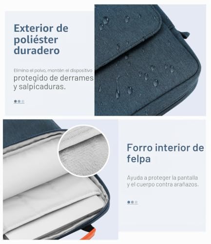 Funda portátil 13,3-14 pulgadas MoKo añil para MacBook Air M3 y MacBook Pro 14 3