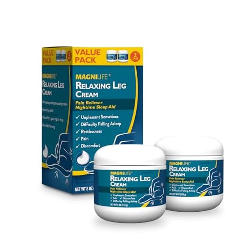 MagniLife Relaxing Leg Cream, 4 Oz (2 Pack), Fast-Absorbing Topical Moisturizing Cream with Lavender & Magnesium, Non-Greasy, Bedtime Body Care