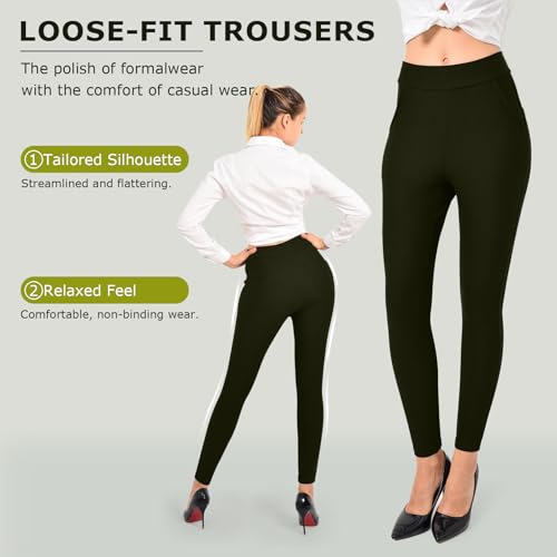 Image of Ginasy Dress Pants for Women, Pull-On Business Casual Leggings