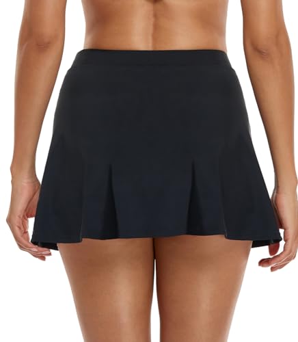 YELAIVP Women’s Period Swimwear Leakproof Swim Skirt Bottoms High Waisted Waterproof Bikini Bottom Skirt for Women Girls2