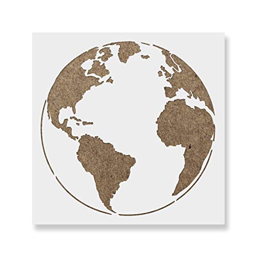 Earth Stencil - Planet Earth Globe