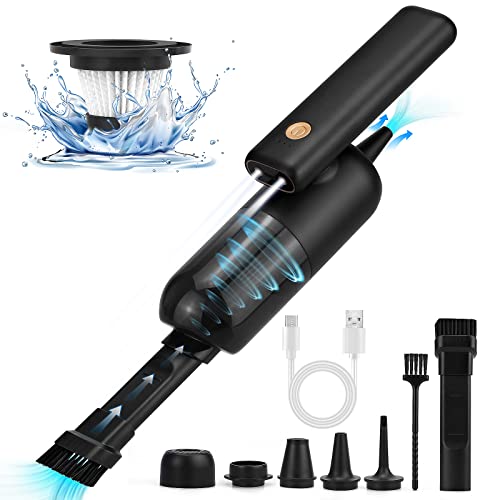 Howkes Mini Car Vacuum Cleaner and Compressed Air Duster, 3-in-1 ...