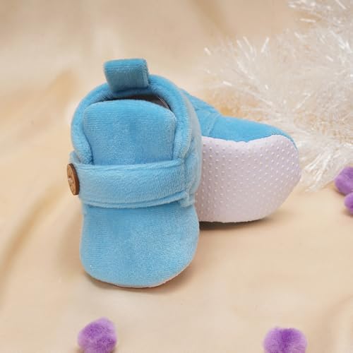 Image of Neska Moda Baby Boys & Baby Girls 6 to 12 Months Velvet Booties