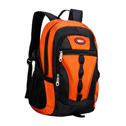VIDOSCLA Mochila casual para o ensino fundamental para adolescentes e estudantes, mochila de viagem ao ar livre para meninos e meninas, A08# laranja, Large, Mochilas Daypack