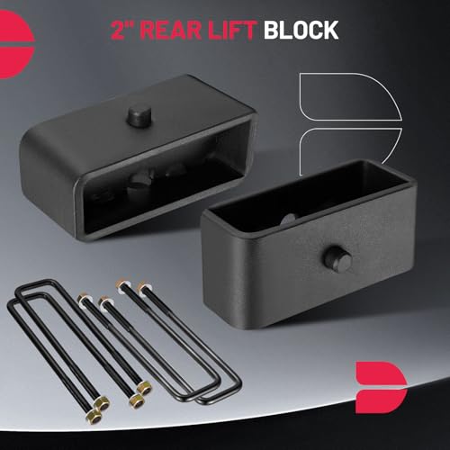 Image of BDFHYK Front and Rear Leveling lift kit Compatible with Chevy Silverado 1500 99-06, Compatible with GMC Sierra 1500 99-06, Iron Billet Strut Spacers Leveling Kit Suspension Leveling Lift Kit
