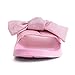 FUNKYMONKEY Women's Slides Sandals Bowknot Beach Casual Comfort Slippers (9 M US, Pink)