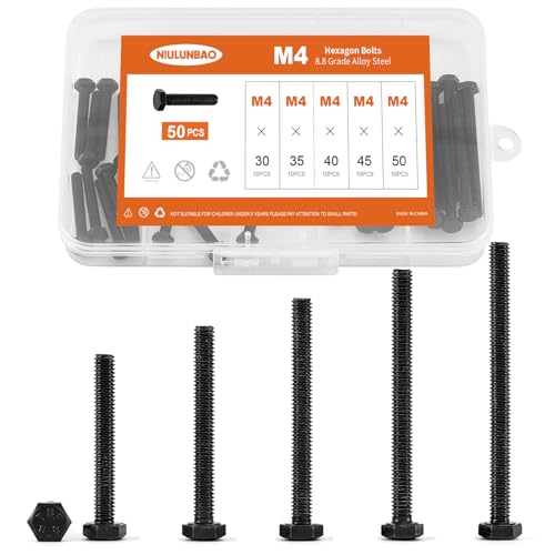 Tornillos de acero de aleación M4 de grado 8.8 con rosca completa para máquina