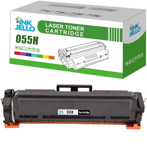 InkJello Toner Cartridge For Printer, Compatible With Canon i-SENSYS LBP663Cdw LBP664Cx MF742Cdw MF744Cdw MF746Cx 055HK (Black, 1-Pack)