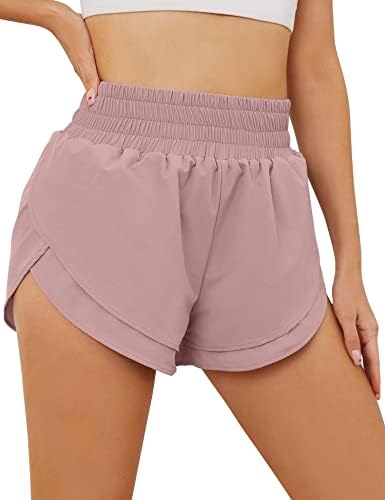 Bloggerlove Women’s High Waisted Athletic Running Shorts with Liner 3″ Quick Dry Workout Sports Shorts
