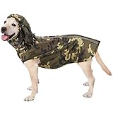 ☔Diseño reflectante: chaqueta impermeable para perros con diseño de tira reflectante, hace que su mascota sea visible en condiciones de poca luz, mejora la seguridad por la noche o en días con niebla.