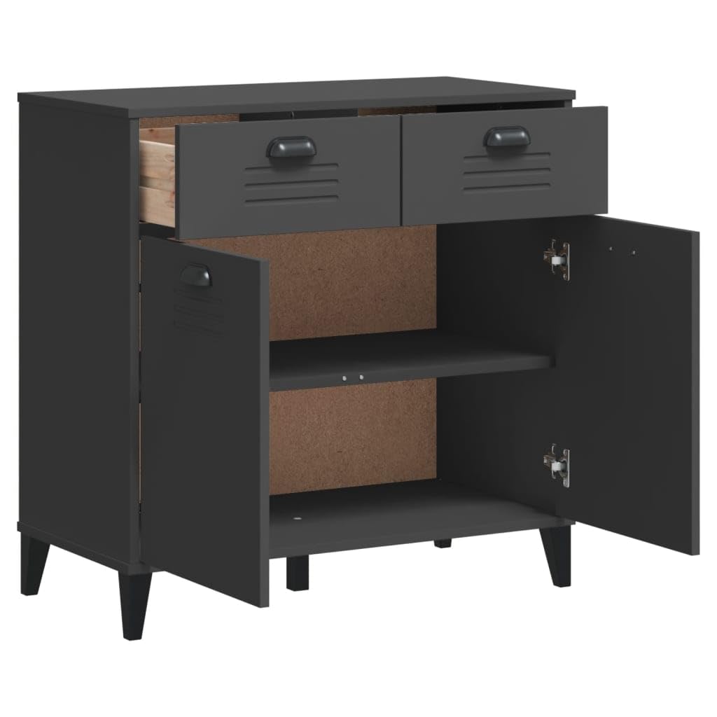 Credenza VIKEN antracite, 80 x 40 x 80 cm, in legno