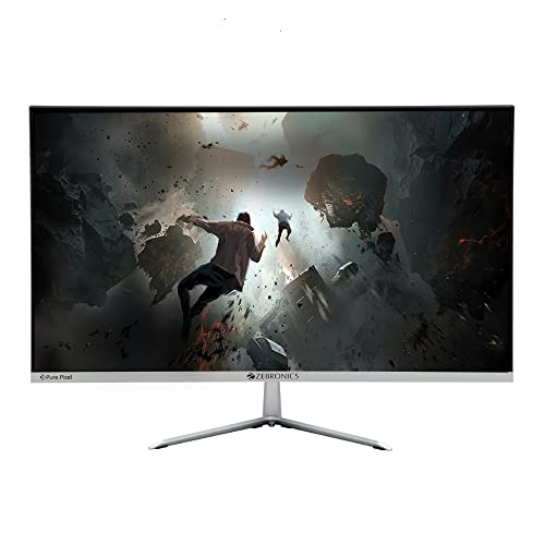 ZEBRONICS A24FHD LED Monitor, 24 inch (60.96cm), 250 nits, 75Hz, Slim Design, FHD, 1080p, Wall Mountable, HDMI, VGA, Ultra Slim Bezel, Metal Stand, Built-in Speakers ZEBRONICS A24FHD LED Monitor, 24 inch (60.96cm), 250 nits, 75Hz, Slim Design, FHD, 1080p, Wall Mountable, HDMI, VGA, Ultra Slim Bezel, Metal Stand, Built-in Speakers