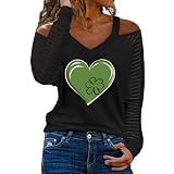 Qixiu Ropa Verde para el día de San Patricio, Blusa para Mujer,Camisas Mujer Manga Larga,Camisetas Rayas,Blusas de Mujer,Sudaderas,snuddie Mujer,Manta com capuz