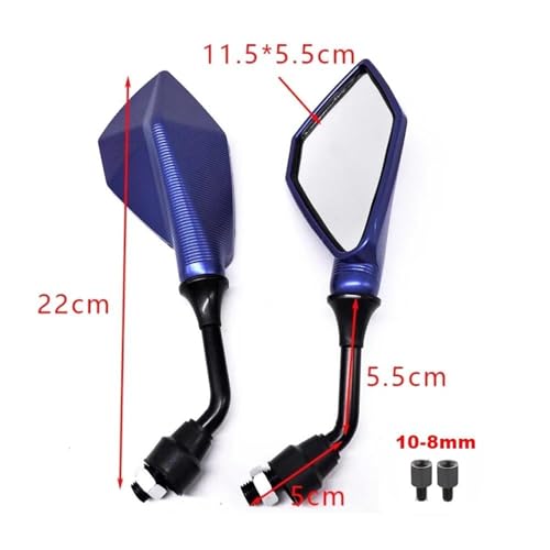 Rétroviseurs Moto Universels 8 10 mm Noirs adaptés pour Scooter et Moto SR 50