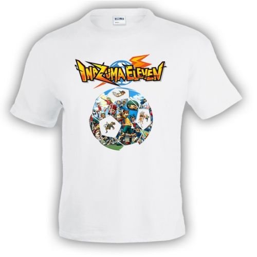 Mx Games Camiseta Inazuma Eleven (Balon) Blanca Manga Corta (Talla: 9-10 años)