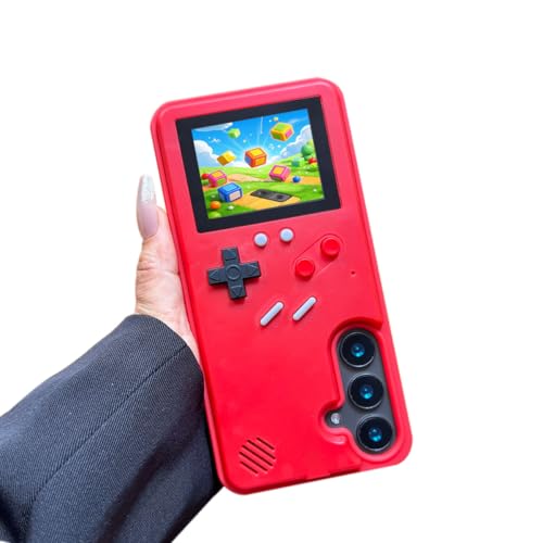 Coque de jeu nostalgique pour Samsung S22 jouable avec console rétro intégrée rouge
