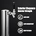 MRbrew Beer Faucet, Stainless Steel Core Draft Beer Tap Commercial Kegerator Faucet for Beer Dispenser with Beer Tap Handle & Tap Plug, No Leaks Beer Keg Tap fit Home Bar Homebrew Beer Tower