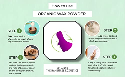 Organic Chocolate Hair Removal Wax Powder For Women & Men Suitable For All Type Of Skin (100 Gm) By Prinzass The Handmade Cosmetics #TOP2