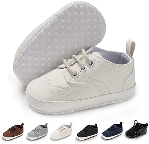 Baby Boys Girls Oxford Shoes Soft Sole PU Leather Moccasins Infant Toddler First Walkers Crib Dress Shoes Sneaker