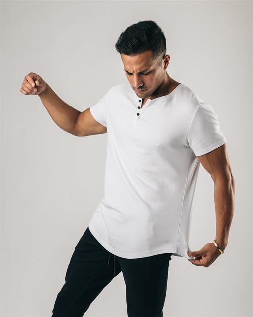 Image of Men's Fashion Henley Neck Half Sleeve T-Shirts